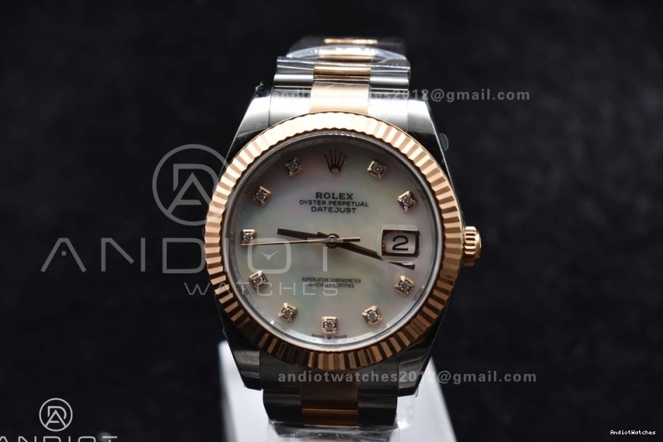 610 White RG StreetReady 904L VR MOP Dial 126331 1:1 Bracelet 41 Diamonds on Best Edition Clean DateJust Jubilee Steel 1123